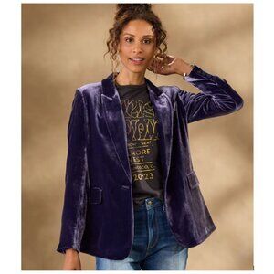 Sundance Ravell Velvet Blazer in Eclipse (Purple) - Size 6 - NWT